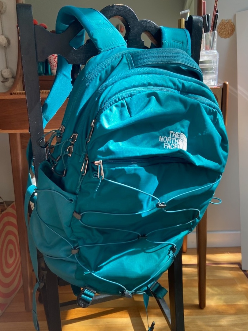 North Face Women's Borealis Backpack - Teal / Turquoise (Excellent Condition)